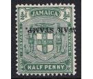 SG68c. 1916 1/2d Yellow-green. 'Overprint Inverted'. Choice fres