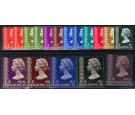 SG283-296. 1973 Set of 14 plus shades. Brilliant U/M mint...