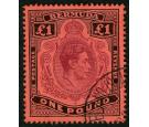 SG121. 1938 £1 Purple and black/red. Superb fine used...