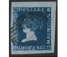 SG40. 1859 2d Deep blue. 'SHERWIN'. Gem used...