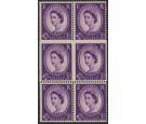 SG545a. 1956 3d Deep Lilac 'Imperforate Three Sides'...