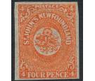 SG12. 1860 4d Orange-vermilion. Staggering mint...