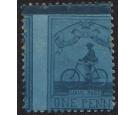 SG17 Variety. 1900 1d Pale blue/blue. Dramatically misperforate