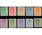 SG11-20. 1933 Set of 10. Superb fresh mint...