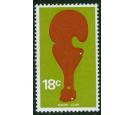 SG1019a. 1974 18c Chestnut black and apple green. 'Black Ommited