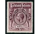 SG67b. 1916 5/- Maroon. Superb mint...