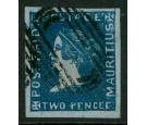 SG40. 1859 2d Deep blue. 'SHERWIN'. Magnificent used..