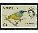 SG319a. 1965 4c Olive white-eye bird. 'Mauve-pink Omitted'. Bril