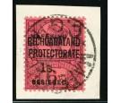 SG14. 1900 1/- on 6d Purple/rose-red. Brilliant fine used on pie