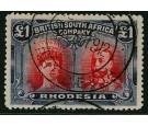 SG166. 1910 £1 Rose-scarlet and bluish black. Superb fine well.