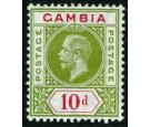 SG96b. 1912 10d Pale sage-green and carmine. Split 'A'. Superb..