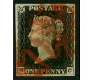 1840. 1d Black. Plate 3. Lettered N-C. A large margined...