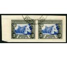 SG O51. 1954 10/- Blue and charcoal. Superb fine used...