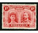 SG183. 1910 1d Bright carmine. 'Perforation 13.5'. Brilliant...