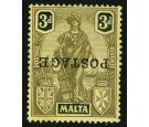 SG149a. 1926 3d Black/yellow 'Overprint Inverted'. Superb U/M...