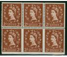 SG543bc. 1956 2d Light red-brown. 'Part perf. pane'. U/M mint...