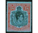 SG117be. 1943 2/6 Black and red/grey-blue. 'Broken Lower Right S