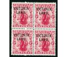 SG A3. 1911 1d Carmine. Post Office fresh U/M mint block of 4...