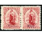 SG1 Variety. 1902 1d Carmine. 'Violet Handstamp'. Brilliant...