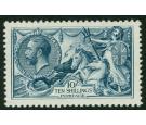 SG417. 1919 10/- Dull grey-blue. Post Office Fresh...