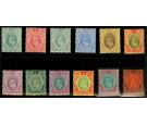 SG33-44. 1907 Set of 12. Superb mint...