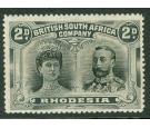 SG171. 1910 2d Black and grey-black. 'Perforation 15'. A fantast