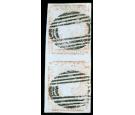 SG23. 1859 1d Red. 'Latest Impression'. A fantastic vertical pai