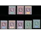 SG20a-27a. 1906 Set of 8 'Chalk-Surfaced Paper'. Superb mint...