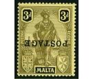 SG149a. 1926 3d Black/yellow. 'Overprint Inverted'. Fantastic...