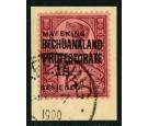 SG14. 1900 1/- on 6d Purple/rose-red. Brilliant used on piece...