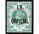 SG O15. 1889 1/- Dull Green 'I.R. OFFICIAL'. Superb mint...