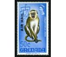 SG510b. 1972 50c Mona Monkey. 'Overprint Double'. Brilliant...