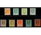 SG292-300. 1910 Set of 9. Superb fresh mint...