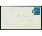 SG18. 1900 1d Deep blue/blue. Brilliant fine used on cover...