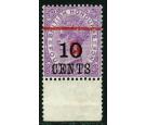 SG43a. 1891 6c on 10c on 4d Mauve. '6' and bar inverted...