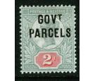 SG O70. 1891 2d Grey-green and carmine. Brilliant fresh...