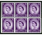 SG575c. 1958 3d Deep Lilac. 'Part Imperforate Pane'. Brilliant U