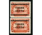 SG147b. 1920 3c on 35c Red. 'Lower Bar Omitted'. Superb...