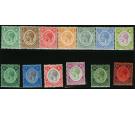 SG124-137. 1922 Set of 13. Choice superb fresh mint...