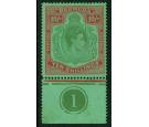 SG119bd. 1942 10/- Line Perf. 'Broken Top Right Scroll'...