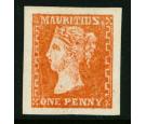 SG42. 1859 1d Dull vermilion. Brilliant fresh unused...