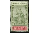 SG156. 1914 £1 Grey-green and carmine. Superb fresh mint...