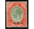 SG57. 1927 £1 Pale olive-green and red. Superb U/M mint...