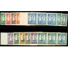 SG40-52. 1937 Set of 13. All fantastic U/M strips...