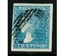 SG43a. 1859 2d Blue. A delightful used...