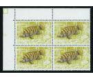 SG277a. 1971 1/2c Crana Fish. 'Black Omitted'. U/M Block of 4...