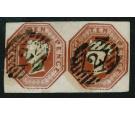 SG57. 1850. 10d Brown. Die III. Superb used pair...