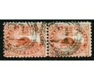 SG26. 1859 3d Red. A superb used pair...