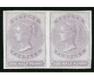 SG17. 1858 1/2d Dull mauve. A very fine fresh mint pair...