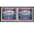 SG O45a. 1950 2d Blue and violet. 'Overprint Inverted'. Brillian